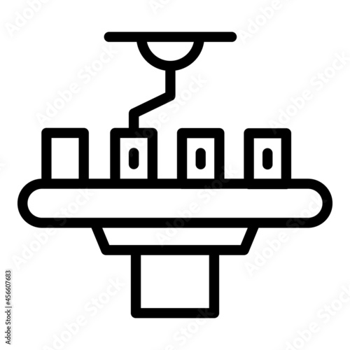 Serial manufacturing icon outline vector. Process production. Factory conveyor