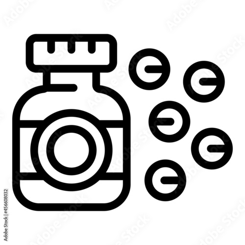 Contraceptive pills icon outline vector. Birth control. Oral contraception