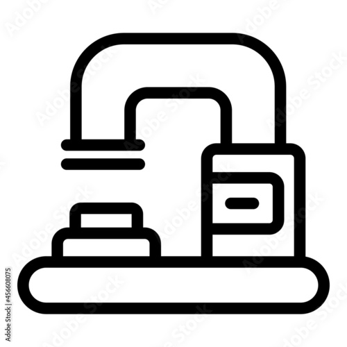 Lab microscope icon outline vector. Laboratory research. Medical test