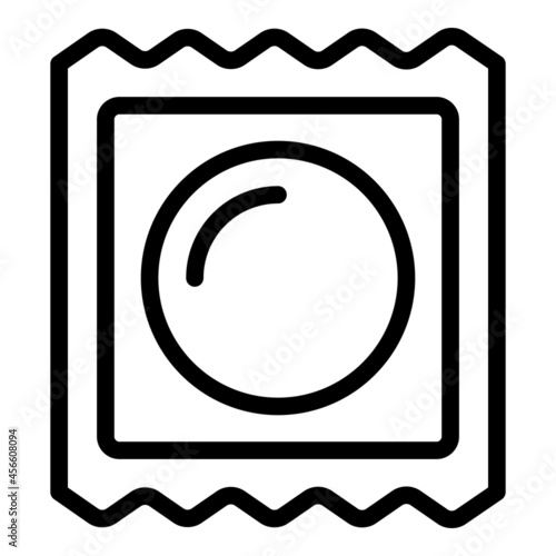 Condom contraceptive icon outline vector. Contraception method. Birth control