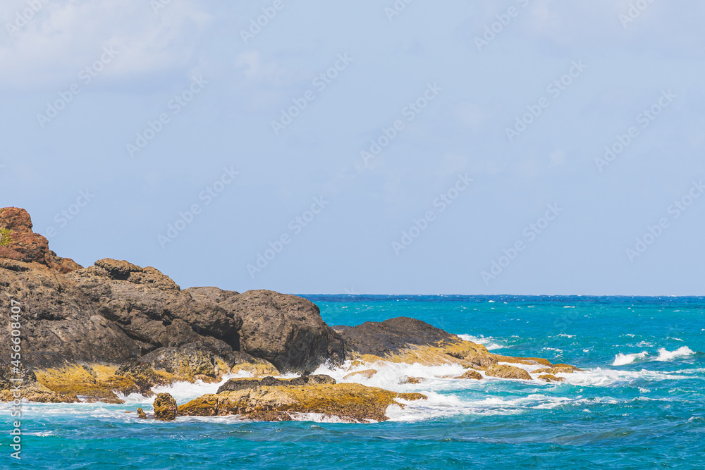 View of Las Cabezas Chiquitas form Play Colora in Fajardo Puerto Rico