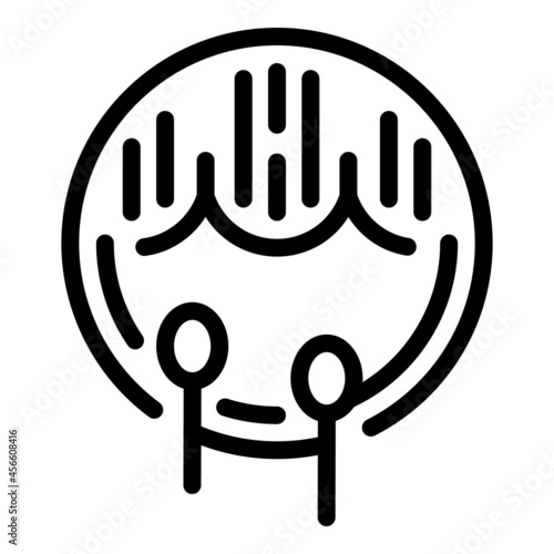 Gynecology analysis icon outline vector. Check health. Uterus test