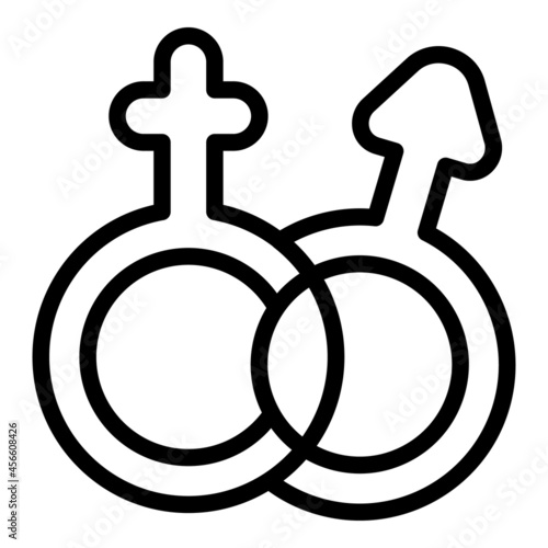 Couple compatibility icon outline vector. Future family. Date together