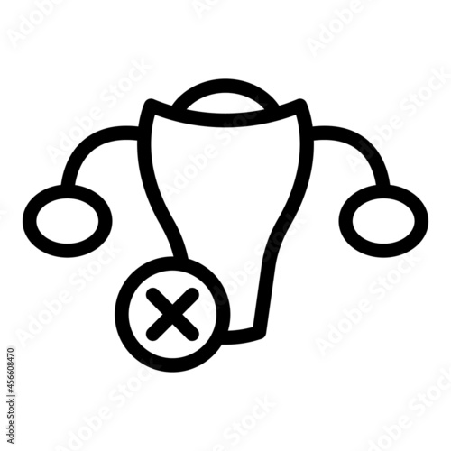 Problem uterus icon outline vector. Woman gynecology. Female health