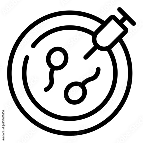 Artificial fertilization icon outline vector. Vitro fertility. Reproductive system