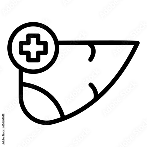 Liver treatment icon outline vector. Body disease. Health test