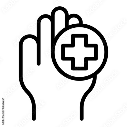 Health checkup icon outline vector. Medical care. Hospital examination