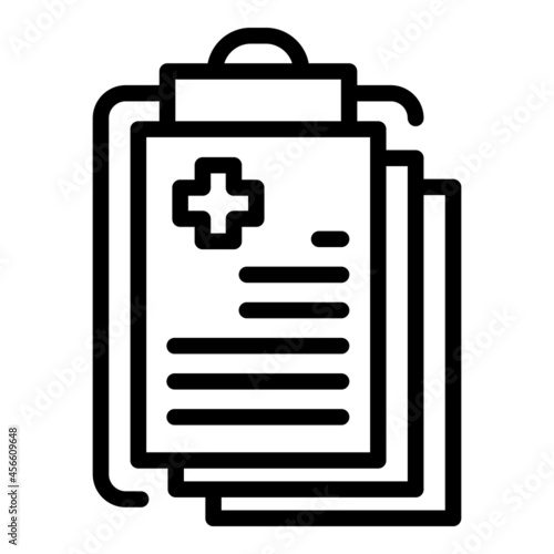 Medical record icon outline vector. Health data. Patient report © ylivdesign