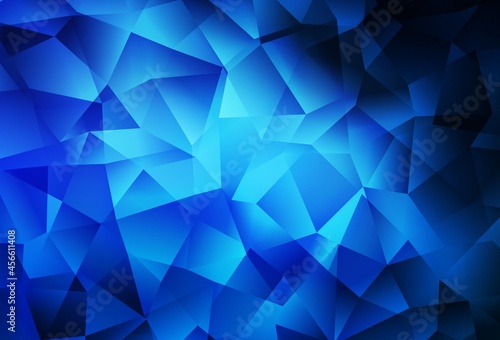 Dark BLUE vector abstract mosaic background.