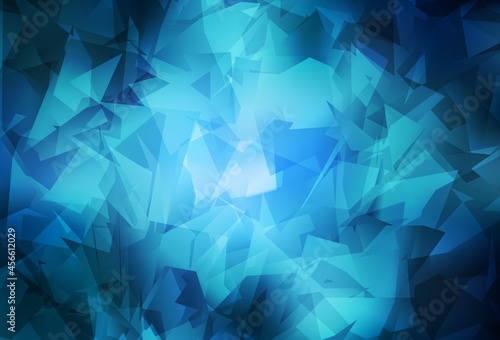 Light BLUE vector triangle mosaic background.