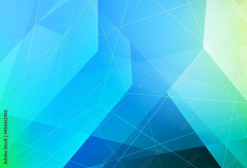 Obraz premium Light Blue, Green vector background with polygonal style.