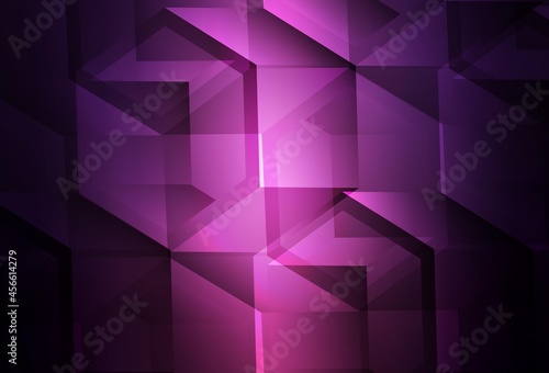 Dark Purple vector backdrop with hexagons.