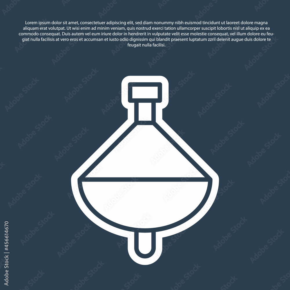 Blue line Whirligig toy icon isolated on blue background. Vector Blue line Whirligig toy icon isolated on blue background. Vector