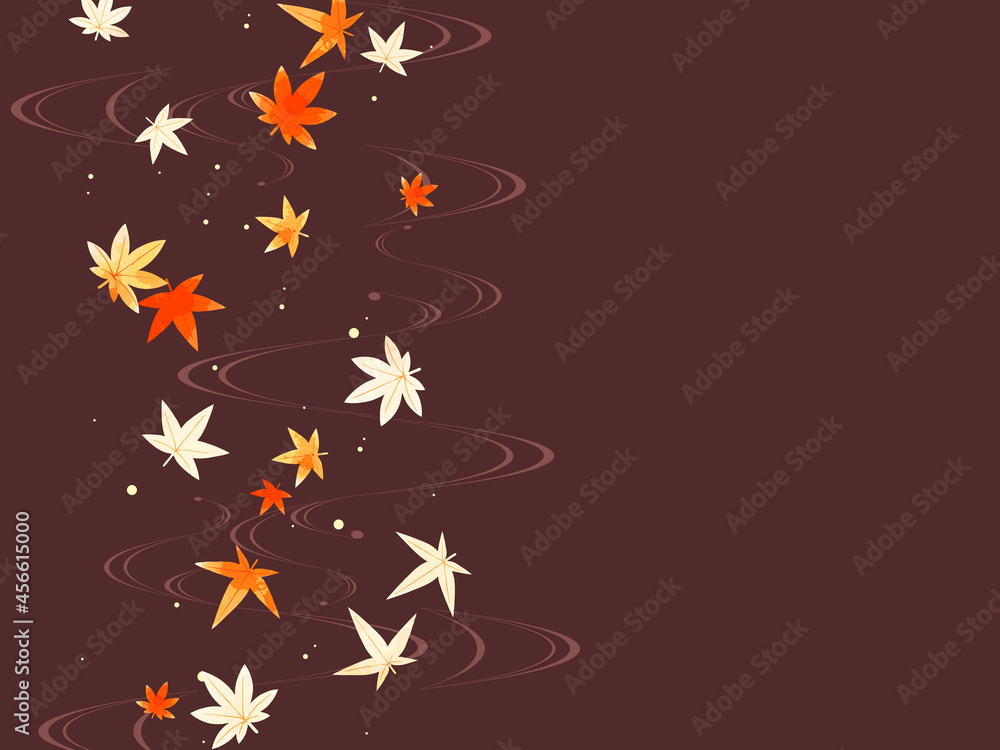 秋の紅葉のイラスト背景 秋の紅葉のイラスト背景