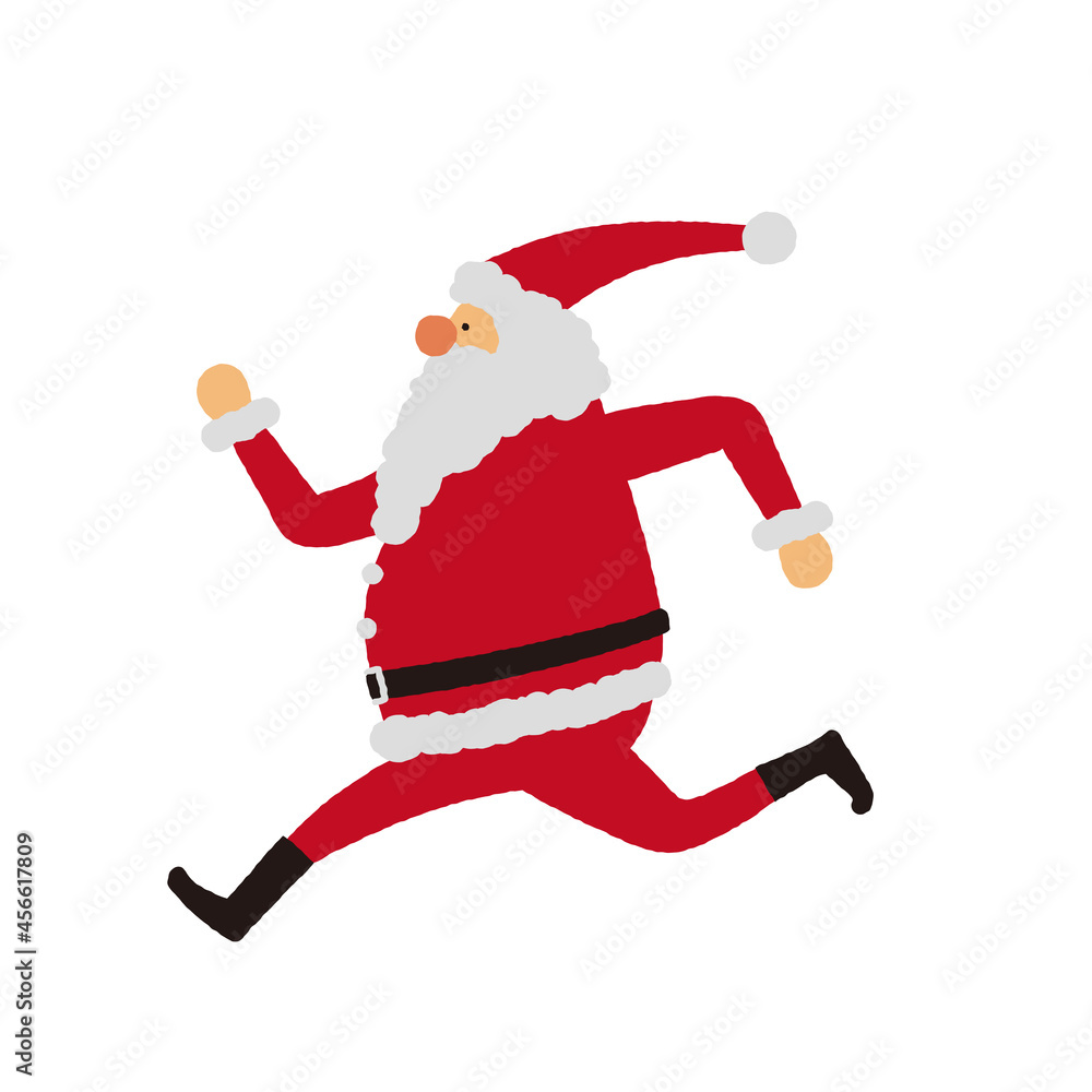 サンタクロースのイラスト 走るサンタ Stock Vector Adobe Stock
