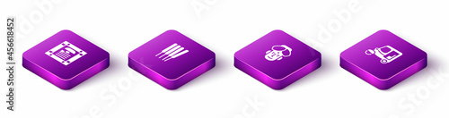 Set Isometric India constitution day, Aroma sticks, incense, Indian man and Taxi tuk tuk icon. Vector