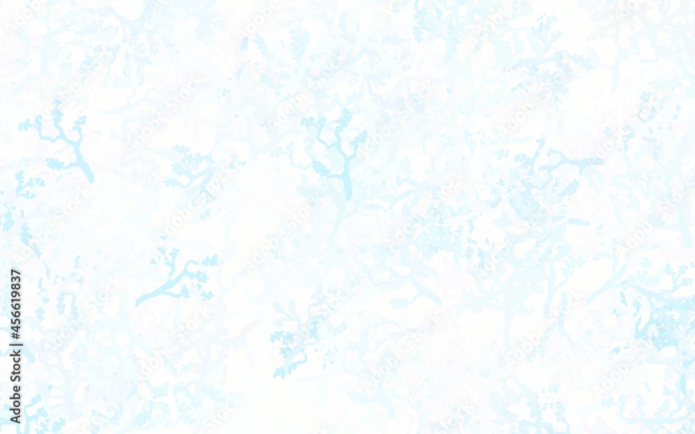 Light BLUE vector elegant template with leaves, branches.