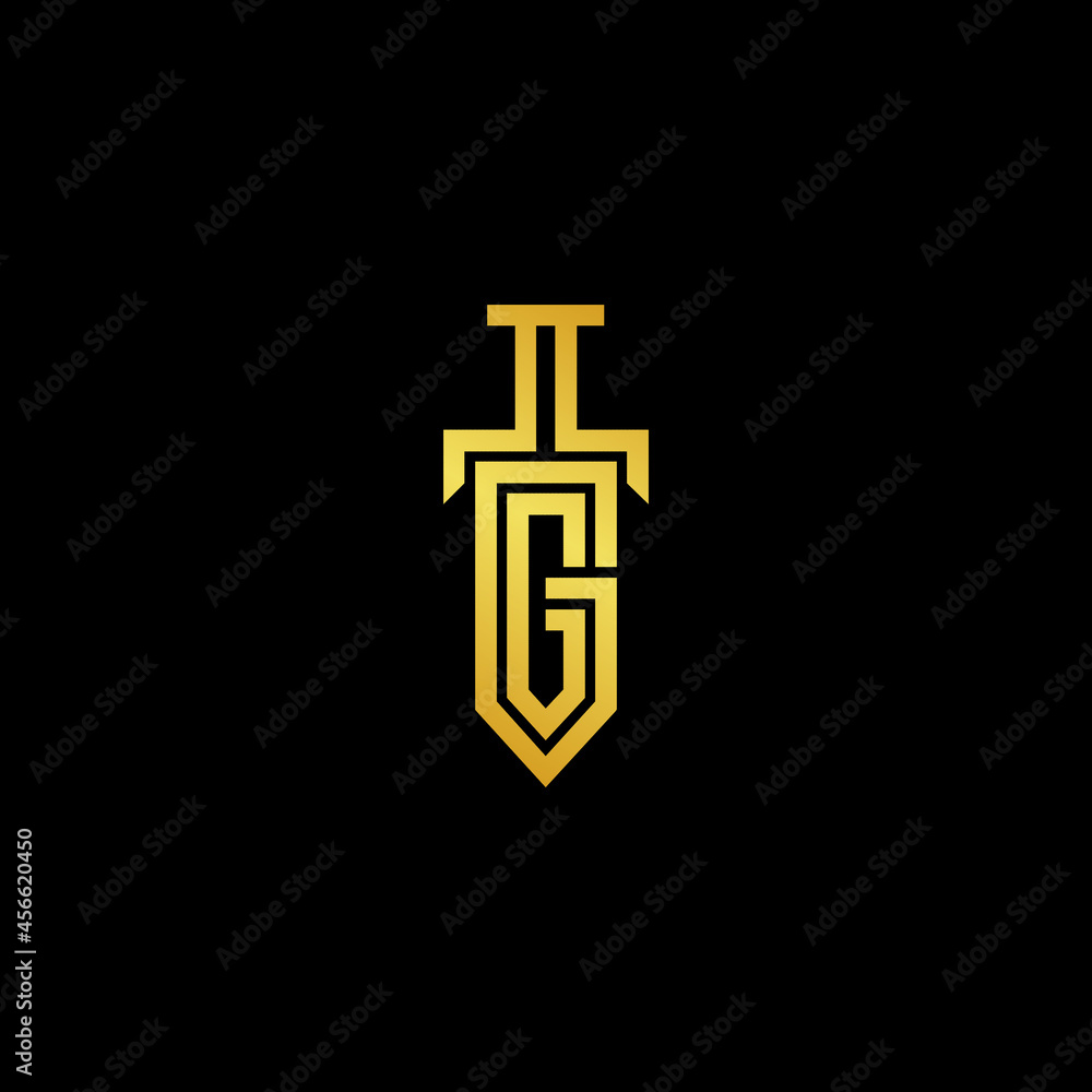 sword logo that formed letter g sword logo that formed letter g