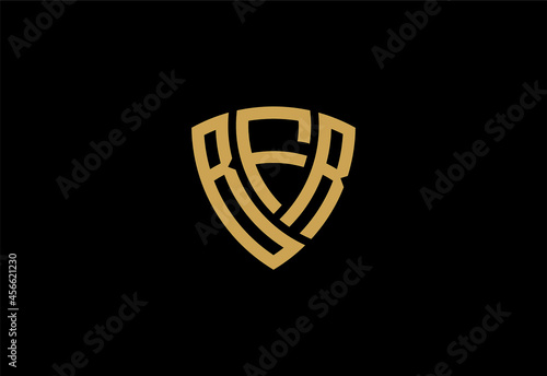 BFR creative letter shield logo design vector icon illustration photo