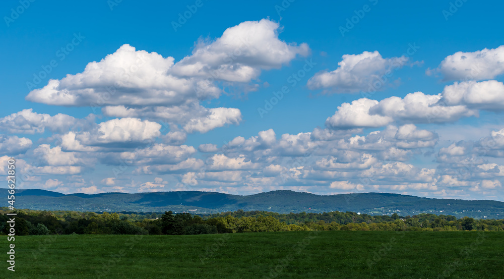 Beautiful summer skies over the Antietam National Battlefield in Sharpsburg, Maryland, USA on a sunny summer day Beautiful summer skies over the Antietam National Battlefield in Sharpsburg, Maryland, USA on a sunny summer day