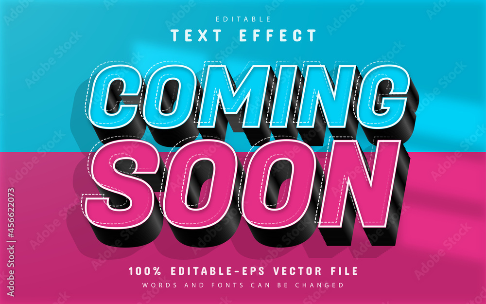 Fototapeta premium Coming soon 3d text effect
