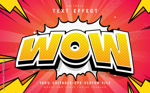 Wow text effect comic style