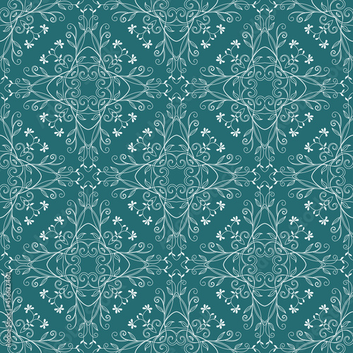 Abstract floral seamless pattern. Vector illustration.