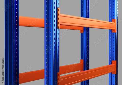 Metal rack for storage. Blu...