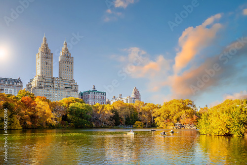Central Park in autumn in midtown Manhattan New York City