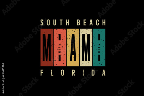 South beach miami florida,t-shirt mockup typography