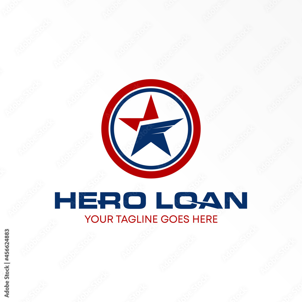 Simple or unique Wing in Star image graphic icon logo design abstract concept vector stock. Can be used as a symbol related to flight or american. Simple or unique Wing in Star image graphic icon logo design abstract concept vector stock. Can be used as a symbol related to flight or american.