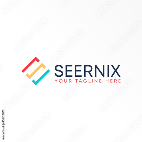 Letter or word S font in cutting Square image graphic icon logo design abstract concept vector stock. Can be used as a symbol related to initial or monogram.