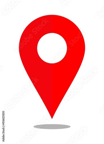 Free Download LOCATION POINT ICON IN RED COLOR WITH SHADOW - GFXLoad