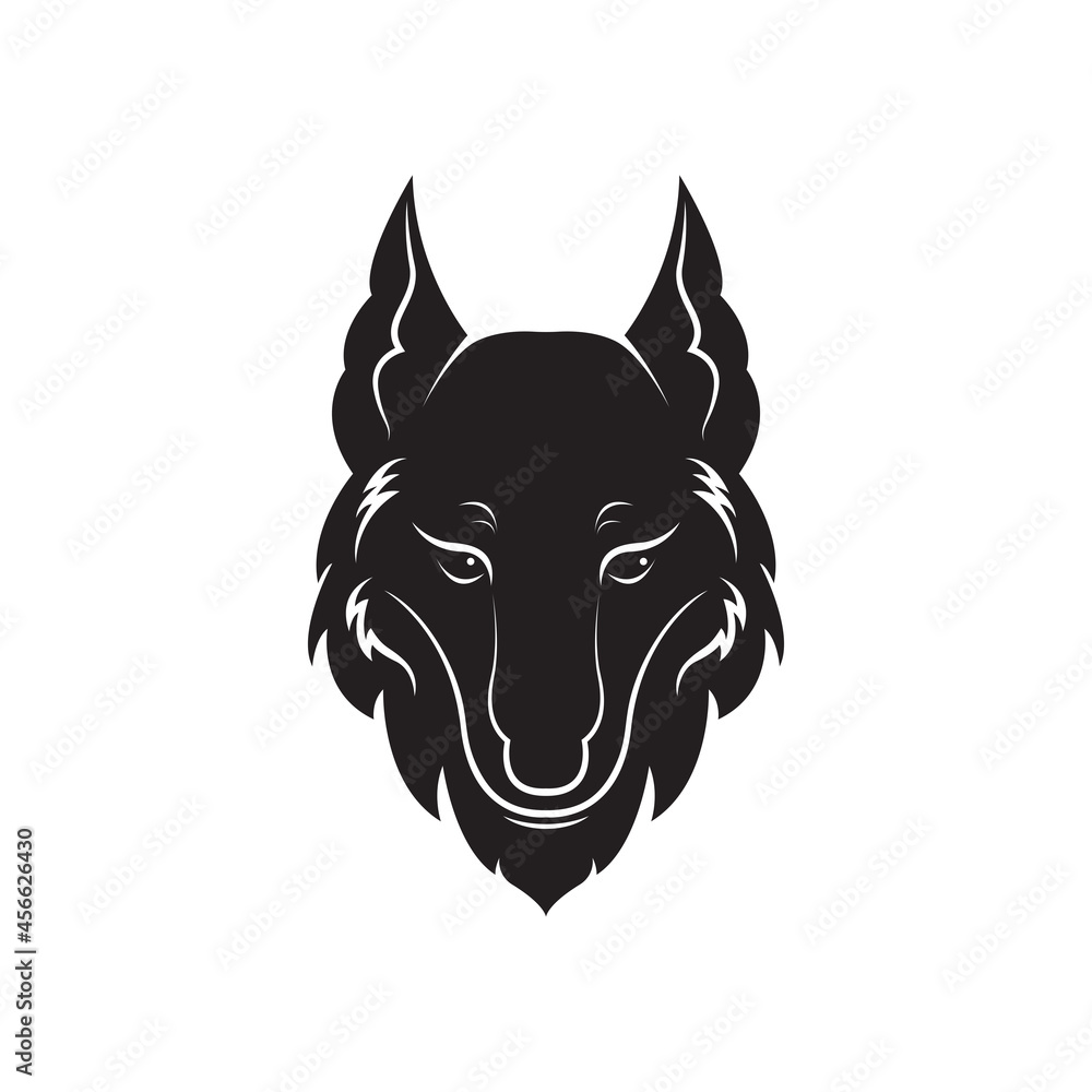 Fototapeta premium Vector of wolf head design on white background. Easy editable layered vector illustration. Wild Animals..