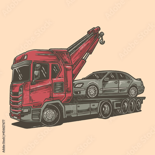 illustration of a tow truck