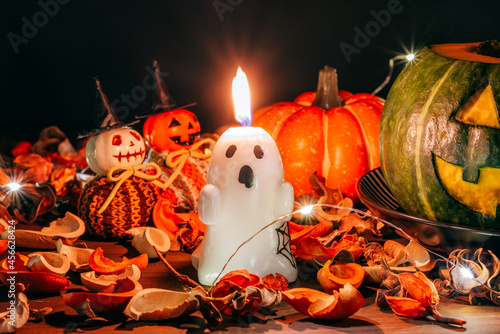 ハロウィンパーティーのイメージカット　お化けのクローズアップ