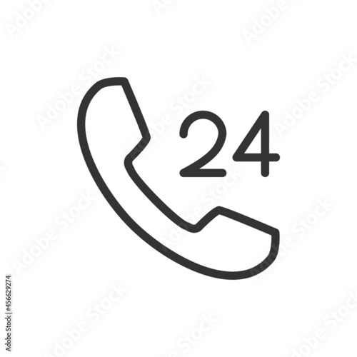 Call minimal line icon. photo