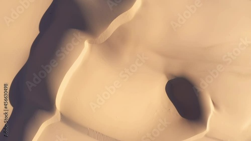 Top down view of sand dunes, aerial