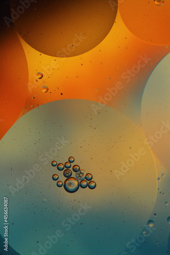 Macro shot of oil and water abstract
