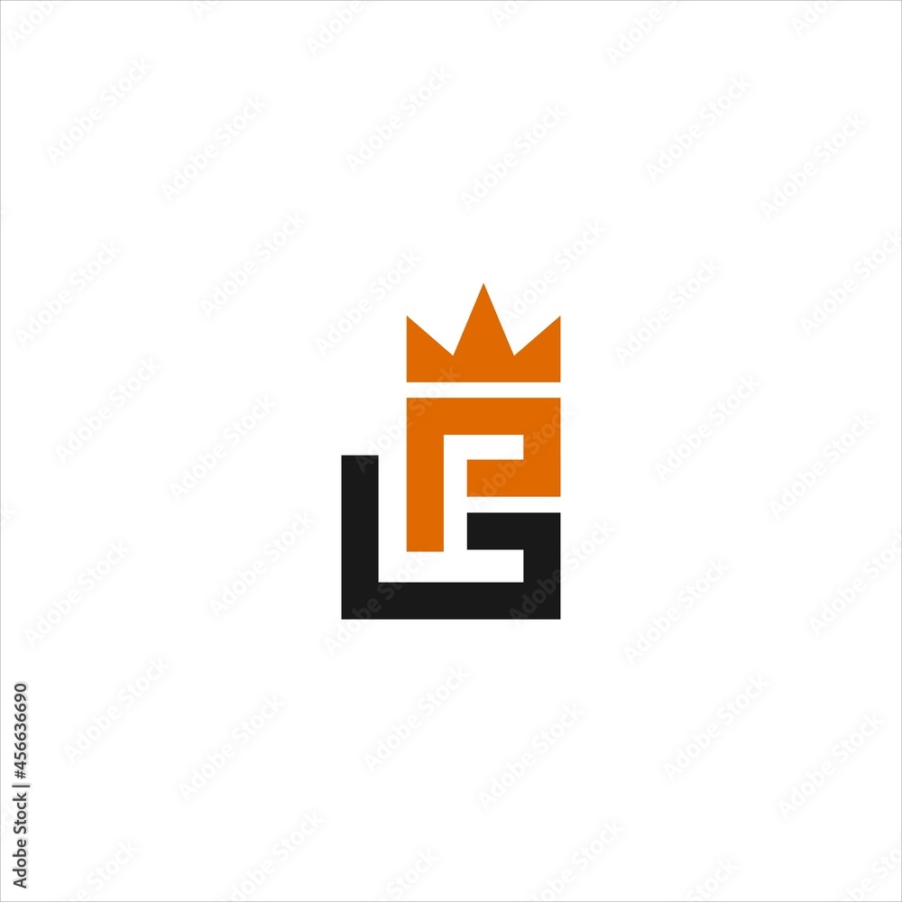Premium Initial PG GP Logo Design with Crown Symbol, Featuring Geometric and Abstract Elements for Business Branding Premium Initial PG GP Logo Design with Crown Symbol, Featuring Geometric and Abstract Elements for Business Branding