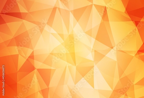 Light Orange vector triangle mosaic background.