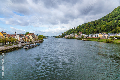 Heidelberg, Germany. View of the Neckar River within the city