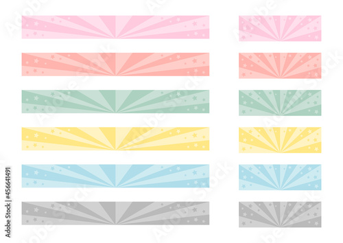 星と放射線のウェブバナーデザインセット