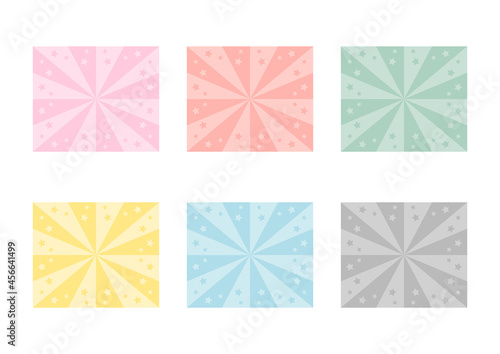 星と放射線のウェブバナーデザインセット