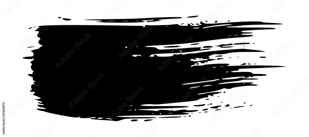 Black brush stroke on white background Black brush stroke on white background