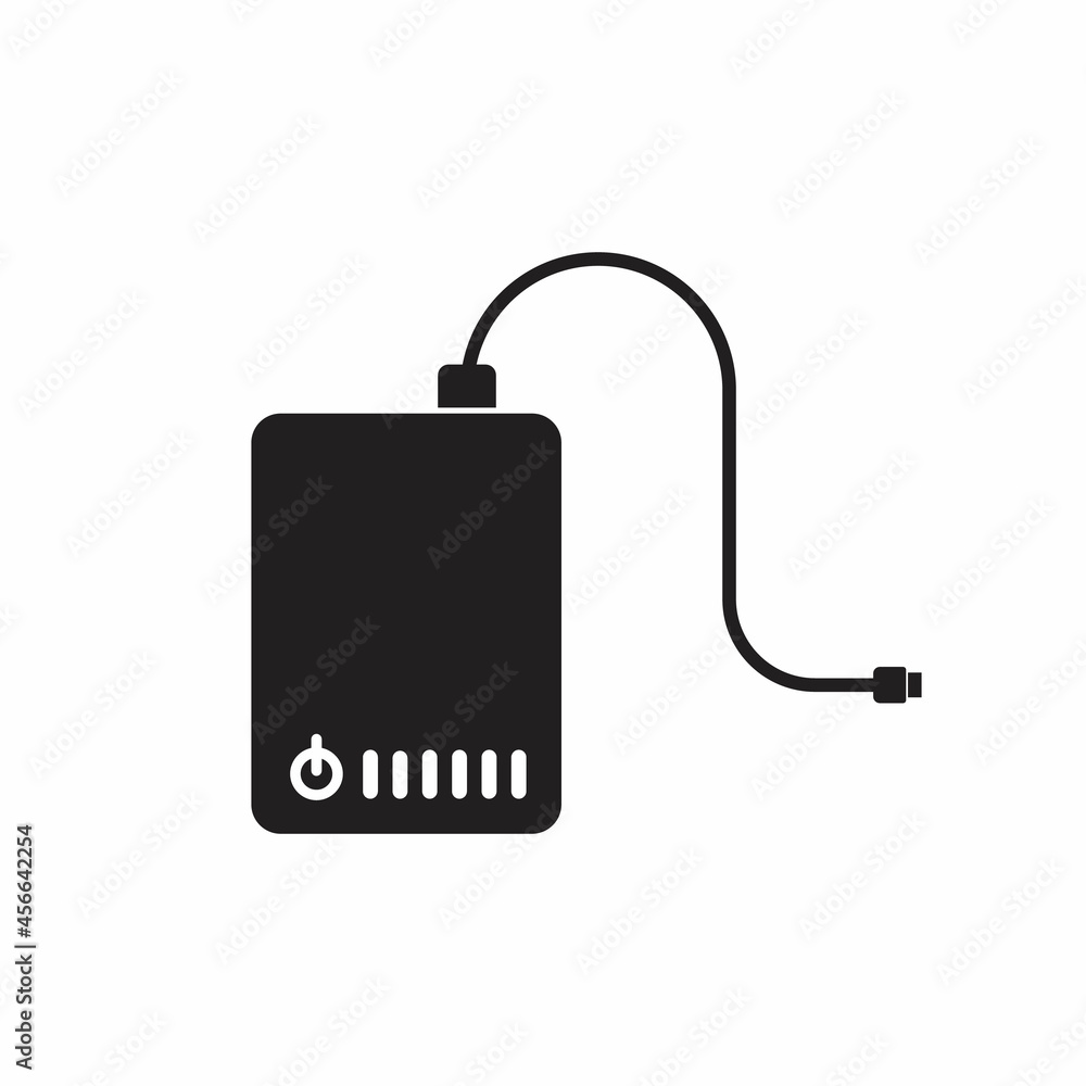 power bank icon illustration, portable charging device power bank icon illustration, portable charging device