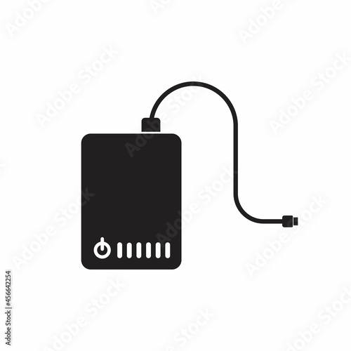 power bank icon illustration, portable charging device