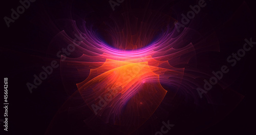 3D rendering abstract colorful fractal light background