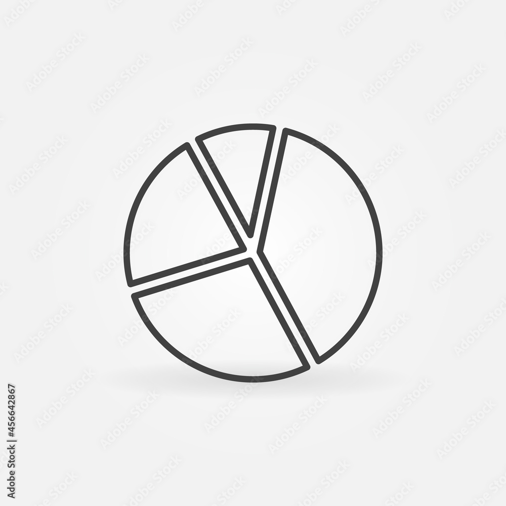 Pie Chart vector concept outline icon or symbol Pie Chart vector concept outline icon or symbol
