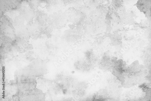 white paper background with watercolor paper grain texture and old distressed vintage grunge stains and watercolor blotches painted light gray and white paper